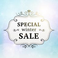 winter special sale offer retro poster