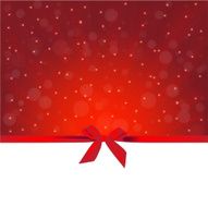 red background with gift bow