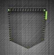 Pocket of black jeans Vector