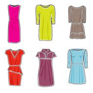 Dresses icon set