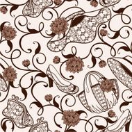 Seamless vintage background with fashionable accessories