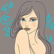 Beautiful girl in fashion style N2