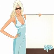 fashion girl with frame