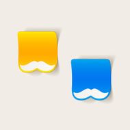 realistic design element mustache N12