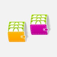 realistic design element purse money N3