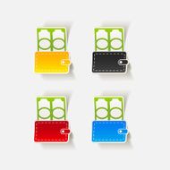 realistic design element purse money N8
