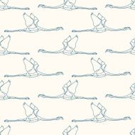 Seamless pattern with flamingo 1