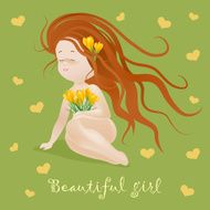 Beautiful girl with flowers