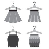 Black Women Skirts With Hangers