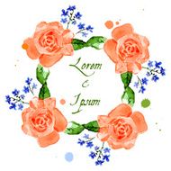 Illustration rose and forget-me-flower N4