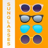 Sunglasses set vector