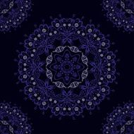 Abstract vector seamless ornamental round mandala pattern