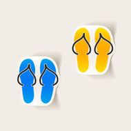 realistic design element slippers N4