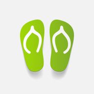 realistic design element slippers N6