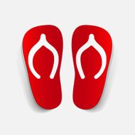 realistic design element slippers N7