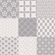 seamless japanese mesh and motif pattern