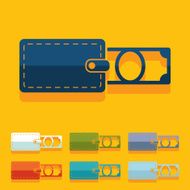 Flat design purse