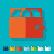 Flat design purse N6