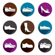 Shoes vector icon set