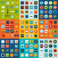 Set of fashion flat icons N99