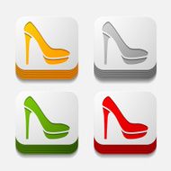 square button shoe
