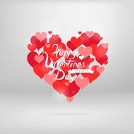Heart shape with Valentines Day greetings