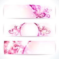 Set of fantasy vector banners N3