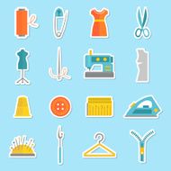 Sewing equipment stickers