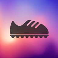 sneakers icon on blurred background