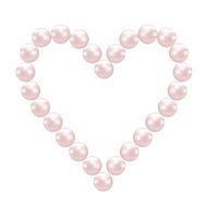 Pearl heart with bow N3