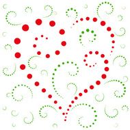 Abstract background the heart of dots on Valentine&#039;s day
