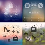 fashion infographic with unfocused background N52