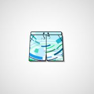 Abstract illustration on shorts N50