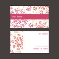 Vector folk floral circles abstract horizontal stripe frame pattern business