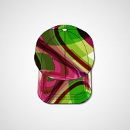 Abstract illustration on peaked cap N47