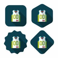 basketball clothing flat icon with long shadow eps10 N51