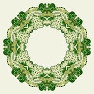 round ornamental frame vector illustration N2