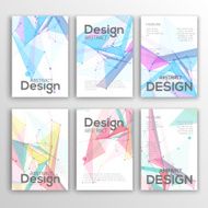 Set of Flyer Brochure Design Templates Geometric Abstract Modern Backgrounds