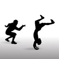 Vector silhouette of a man N88