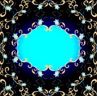 background ornament of precious stones and gold