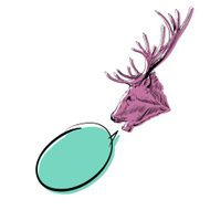 Deer hand drawn vector illustration