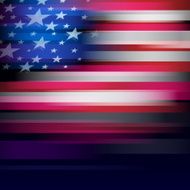 American flag in blur style faded black