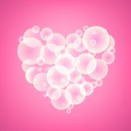 Simple style bubble heart background