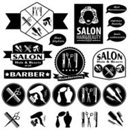 Set Of Vintage Barber Shop Badges N2