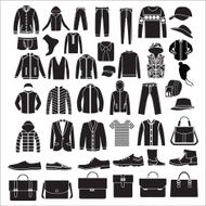 Men&#039;s fashion Clothes and accessories - Illustration