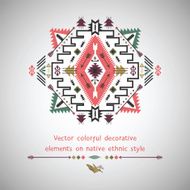 Vector elements on native ethnic style