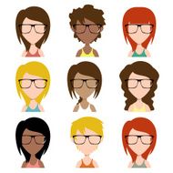 Women hipster avatar