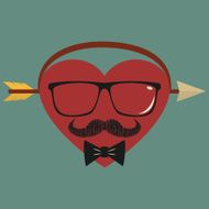 Hipster valentine heart