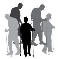 Vector Silhouette Of People N143