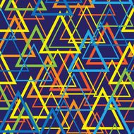 triangles colored mosaic seamless pattern